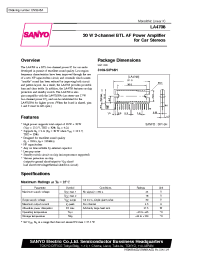 Datasheet LA4708 manufacturer Sanyo