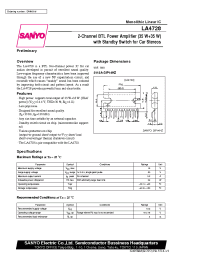 Datasheet LA4728 manufacturer Sanyo