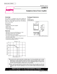 Datasheet LA4801V manufacturer Sanyo