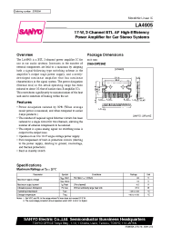 Datasheet LA4905 manufacturer Sanyo