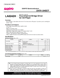 Datasheet LA6242H manufacturer Sanyo