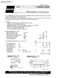 Datasheet LA6393S manufacturer Sanyo