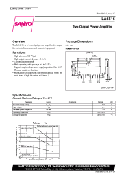 Datasheet LA6516 manufacturer Sanyo