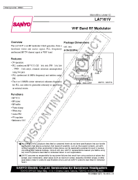 Datasheet LA7161V manufacturer Sanyo