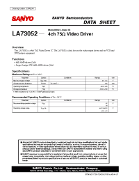 Datasheet LA73052 manufacturer Sanyo