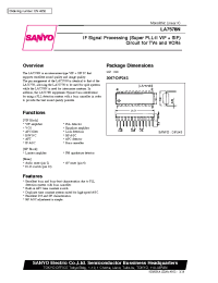 Datasheet LA7578N manufacturer Sanyo