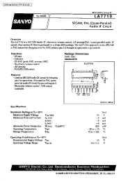 Datasheet LA7710 manufacturer Sanyo