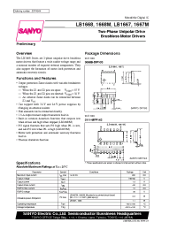 Datasheet LB1668M manufacturer Sanyo