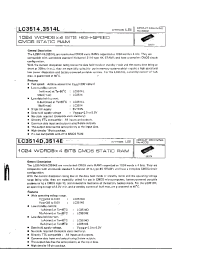 Datasheet LC3514 manufacturer Sanyo