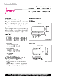Datasheet LC36256AMLL-10 manufacturer Sanyo