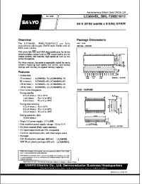 Datasheet LC3664BML-12 manufacturer Sanyo
