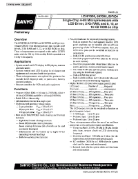 Datasheet LC587008 manufacturer Sanyo