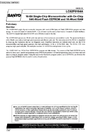 Datasheet LC62F0164A manufacturer Sanyo