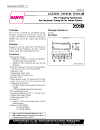 Datasheet LC72191 manufacturer Sanyo