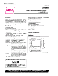 Datasheet LC72322 manufacturer Sanyo