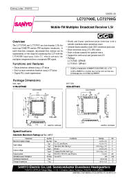 Datasheet LC72700E manufacturer Sanyo