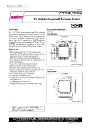 Datasheet LC72709 manufacturer Sanyo