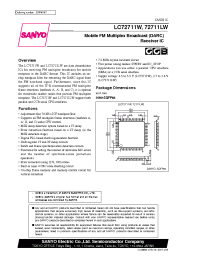 Datasheet LC72711LW manufacturer Sanyo