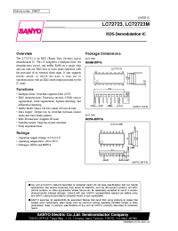 Datasheet LC72723M manufacturer Sanyo