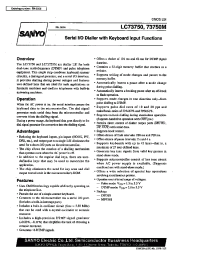 Datasheet LC73750 manufacturer Sanyo