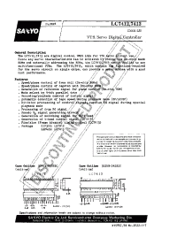 Datasheet LC7412 manufacturer Sanyo