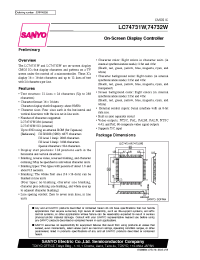 Datasheet LC74731 manufacturer Sanyo