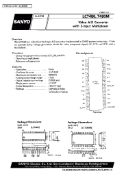 Datasheet LC7480M manufacturer Sanyo