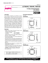Datasheet LC75834 manufacturer Sanyo