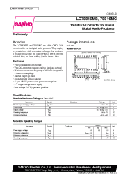 Datasheet LC78816MC manufacturer Sanyo