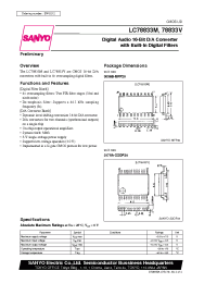 Datasheet LC78833V manufacturer Sanyo