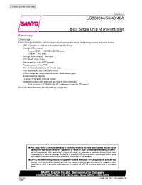 Datasheet LC863340 manufacturer Sanyo