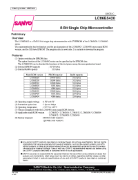 Datasheet LC865404 manufacturer Sanyo
