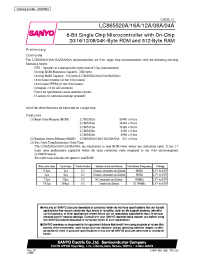Datasheet LC865504A manufacturer Sanyo