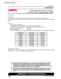 Datasheet LC866416 manufacturer Sanyo