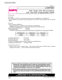 Datasheet LC866556 manufacturer Sanyo