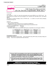 Datasheet LC867224 manufacturer Sanyo