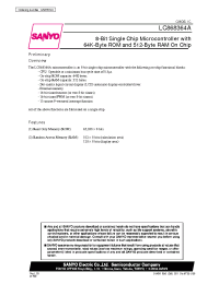 Datasheet LC868364A manufacturer Sanyo