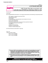 Datasheet LC875048B manufacturer Sanyo