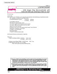 Datasheet LC876572 manufacturer Sanyo