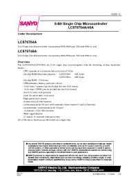 Datasheet LC876764A manufacturer Sanyo