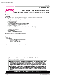 Datasheet LC8772C8B manufacturer Sanyo