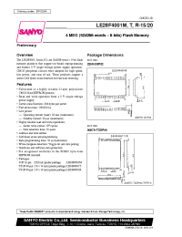 Datasheet LE28F4001M manufacturer Sanyo