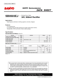 Datasheet SB0503EJ производства Sanyo