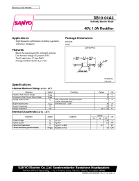 Datasheet SB10-04A3 manufacturer Sanyo