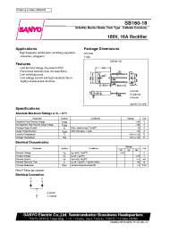 Datasheet SB160-18 manufacturer Sanyo