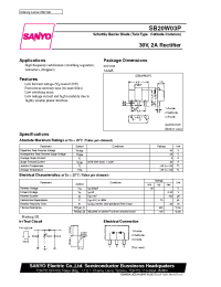 Datasheet SB20W03P manufacturer Sanyo