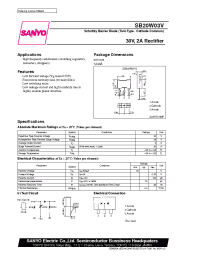 Datasheet SB20W03V manufacturer Sanyo