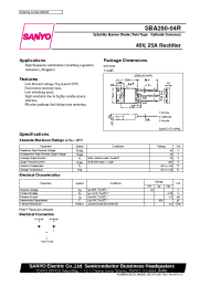 Datasheet SBA250-04R manufacturer Sanyo