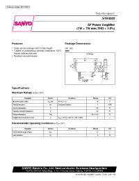 Datasheet STK4352 manufacturer Sanyo