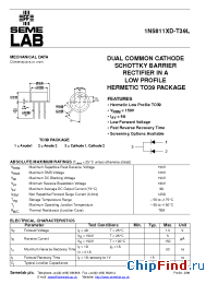 Datasheet 1N5811XD-T39L manufacturer SemeLAB